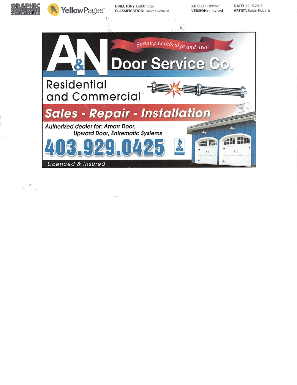 a&n Door Service Inc